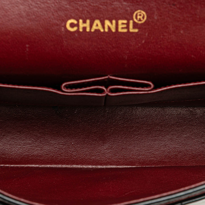 Chanel Medium Classic Cuir d’agneau Double rabat Noir