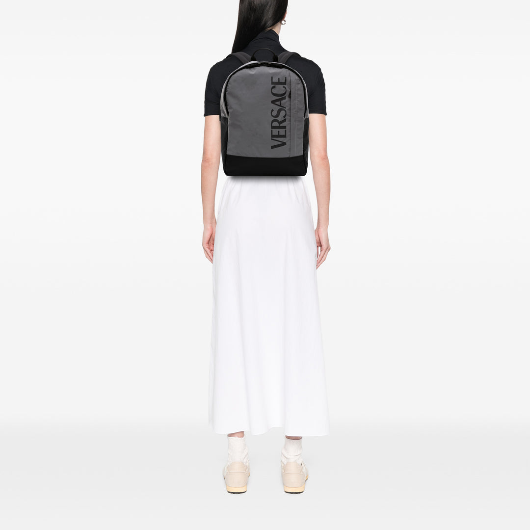 Versace Nylon Logo Print Sac à dos