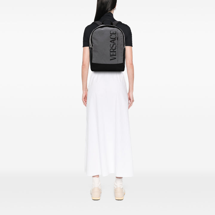 Versace Nylon Logo Print Sac à dos