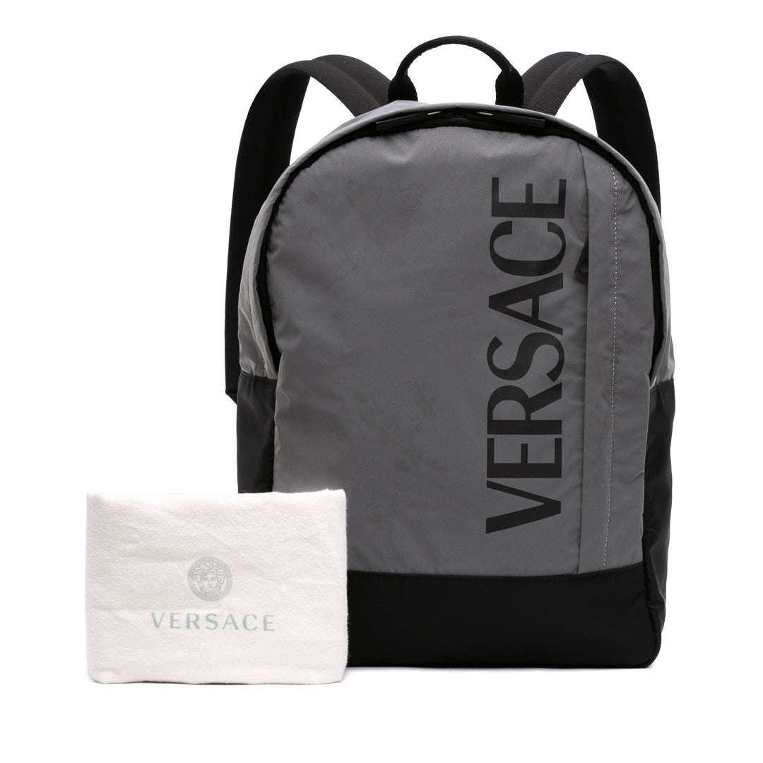 Versace Nylon Logo Print Sac à dos