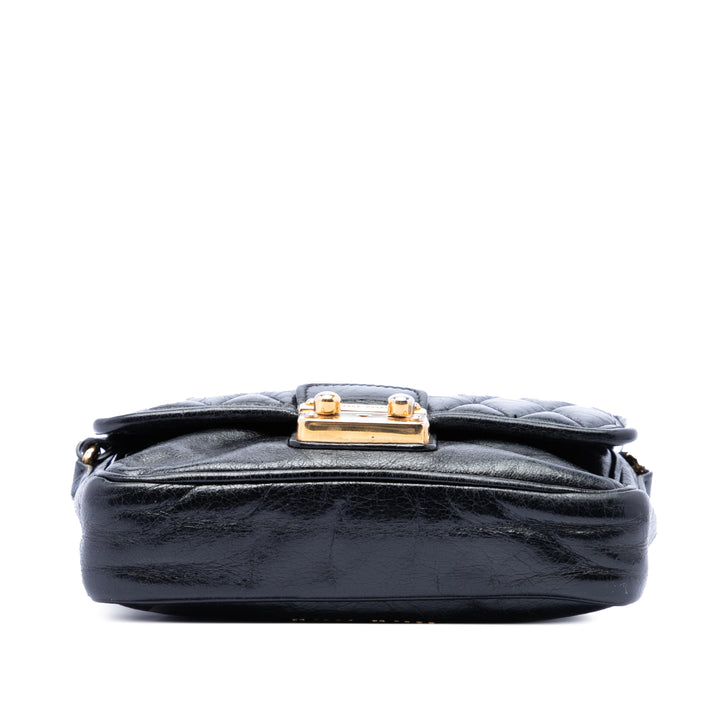 Miu Miu Vitello Shine Trapu Sac porté croisé