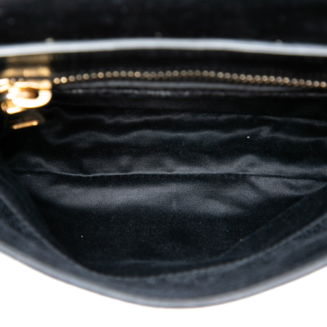 Miu Miu Vitello Shine Trapu Sac porté croisé