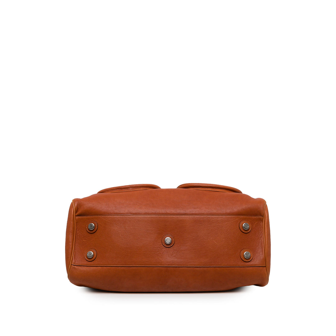 Dior Sac à main My Dior Poches structuré Grand Cuir de veau Marron – vue 3 – GABY PARIS