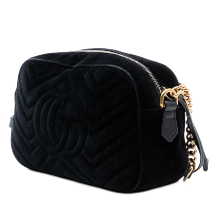 Gucci Small GG Marmont Matelasse Velours Sac porté croisé