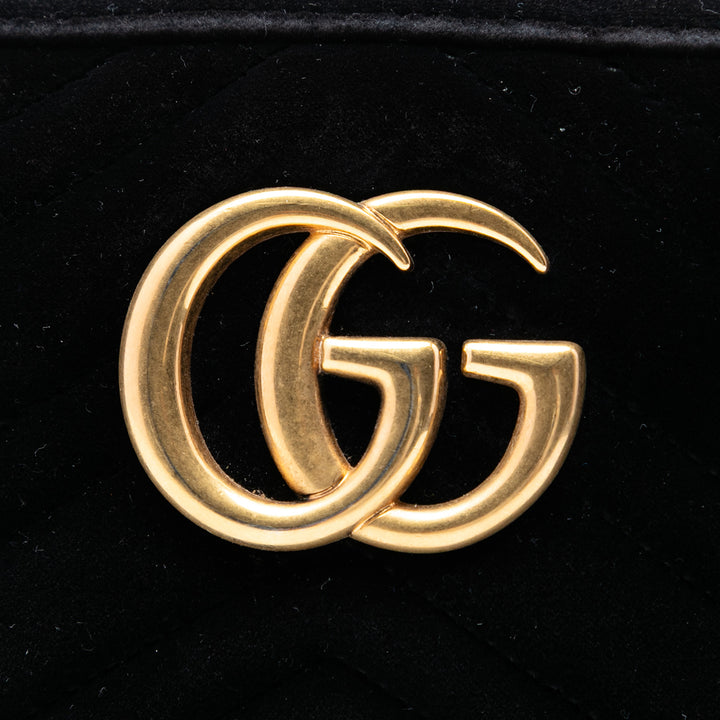 Gucci Small GG Marmont Matelasse Velours Sac porté croisé