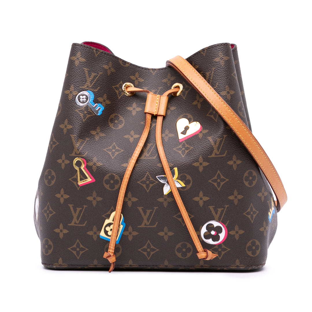 Monogram Love Lock Neonoe MM Brown - Gaby Paris