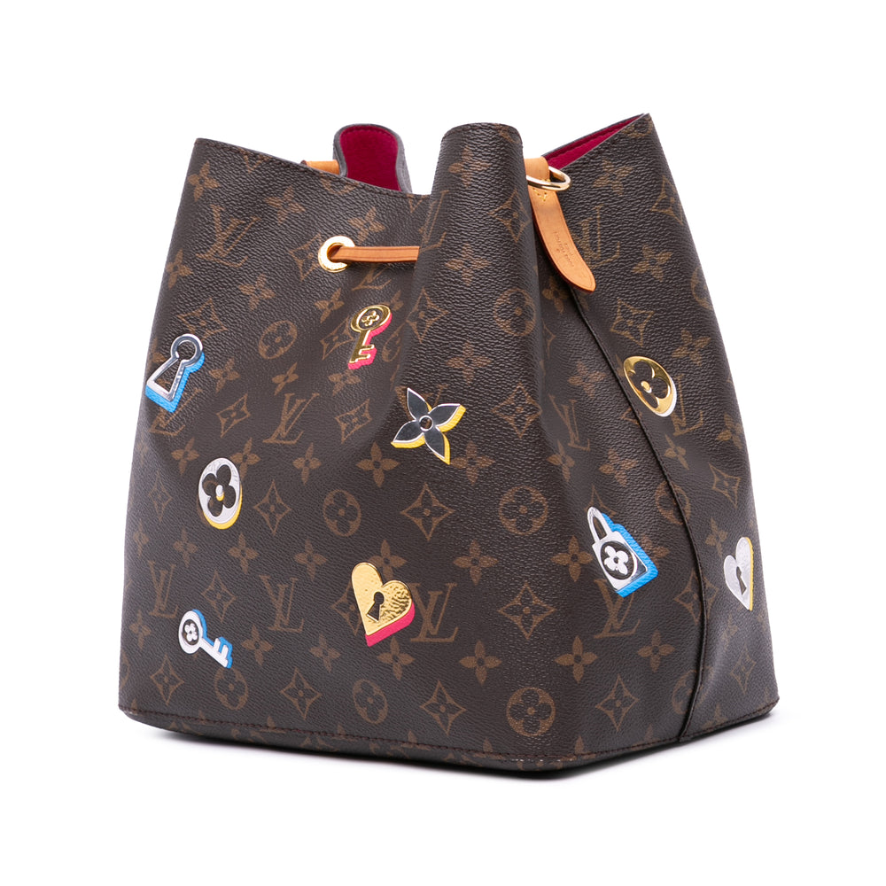 Monogram Love Lock Neonoe MM Brown - Gaby Paris