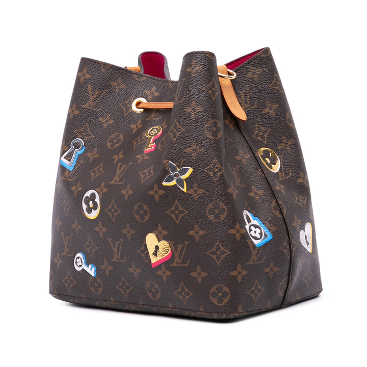 Monogram Love Lock Neonoe MM Brown - Gaby Paris