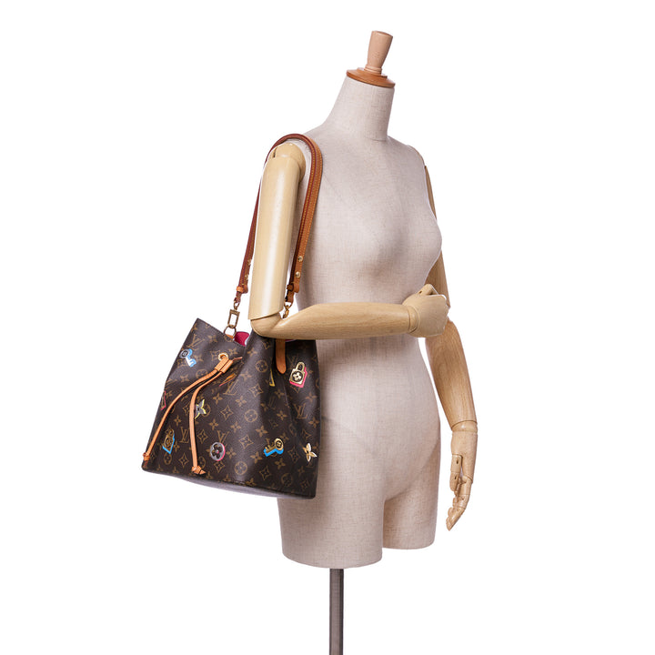 Monogram Love Lock Neonoe MM Brown - Gaby Paris