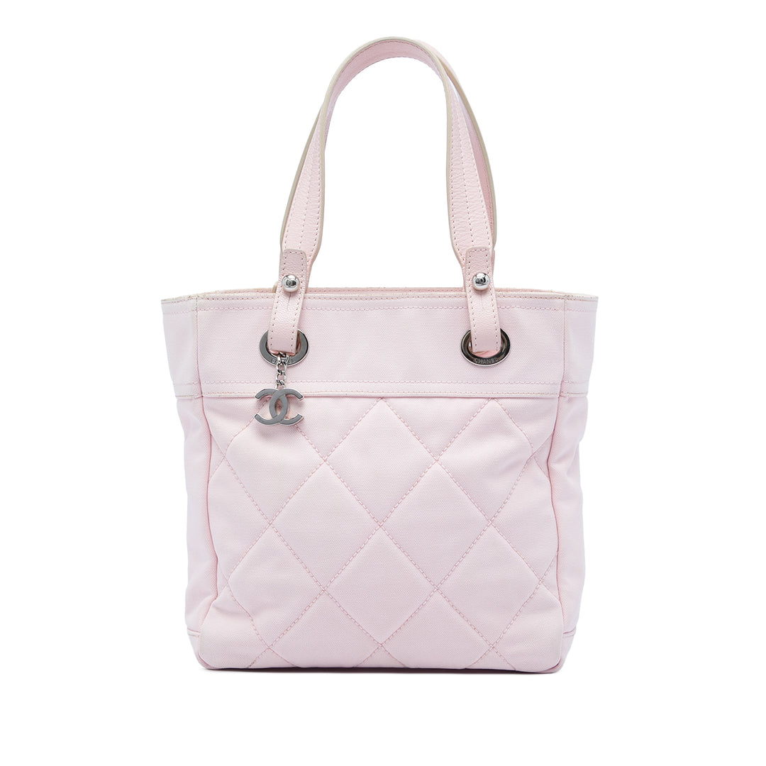 Chanel Small Matelassé Toile Paris Biarritz Cabas