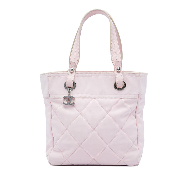Chanel Small Matelassé Toile Paris Biarritz Cabas