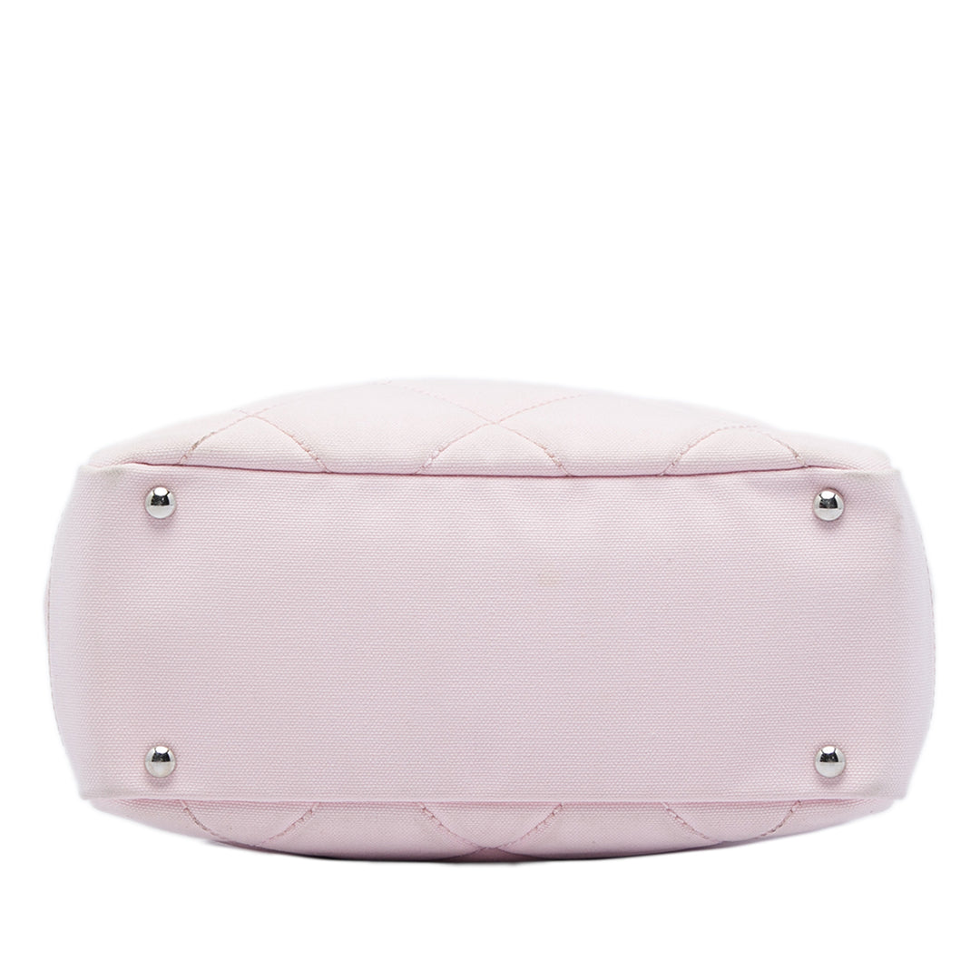 Chanel Small Matelassé Toile Paris Biarritz Cabas