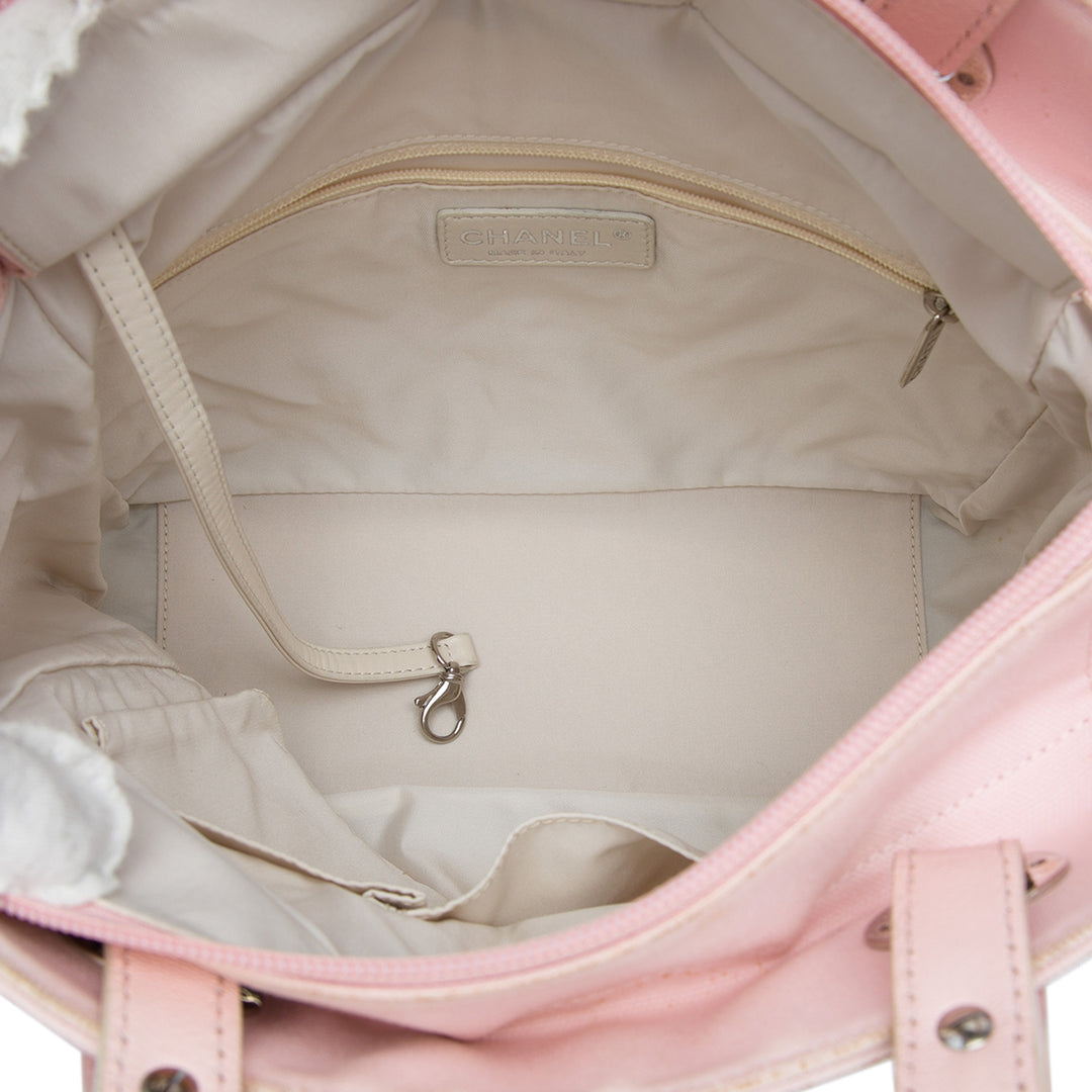 Chanel Small Matelassé Toile Paris Biarritz Cabas