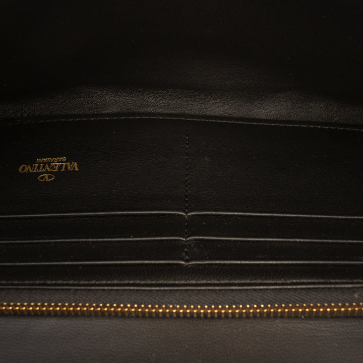 Valentino Roman Stud Wallet on Chain nappa Noir – vue 4 – GABY PARIS