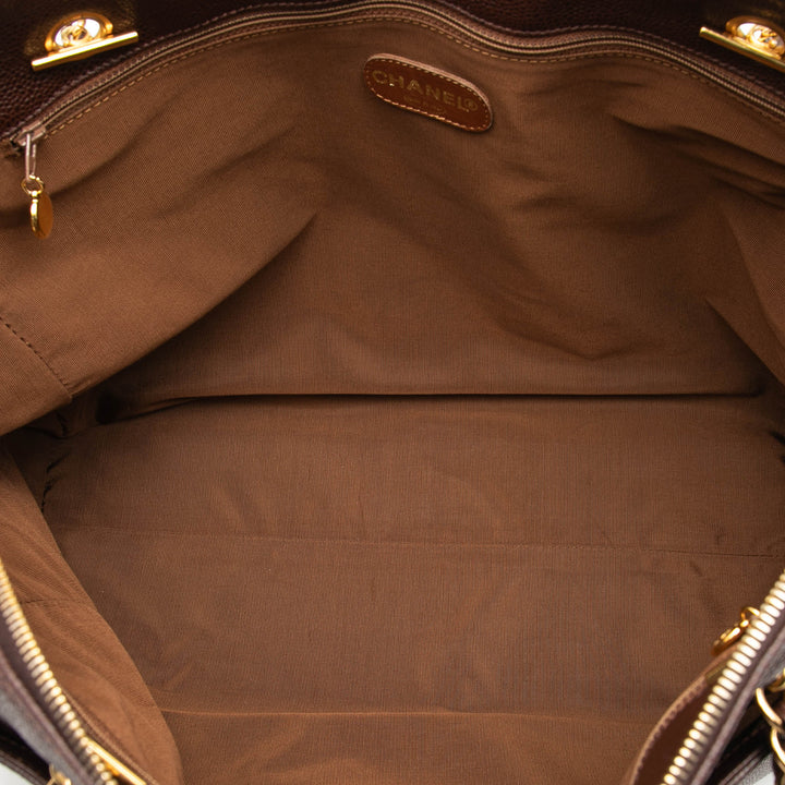 Chanel CC Caviar Chain Zip Cabas