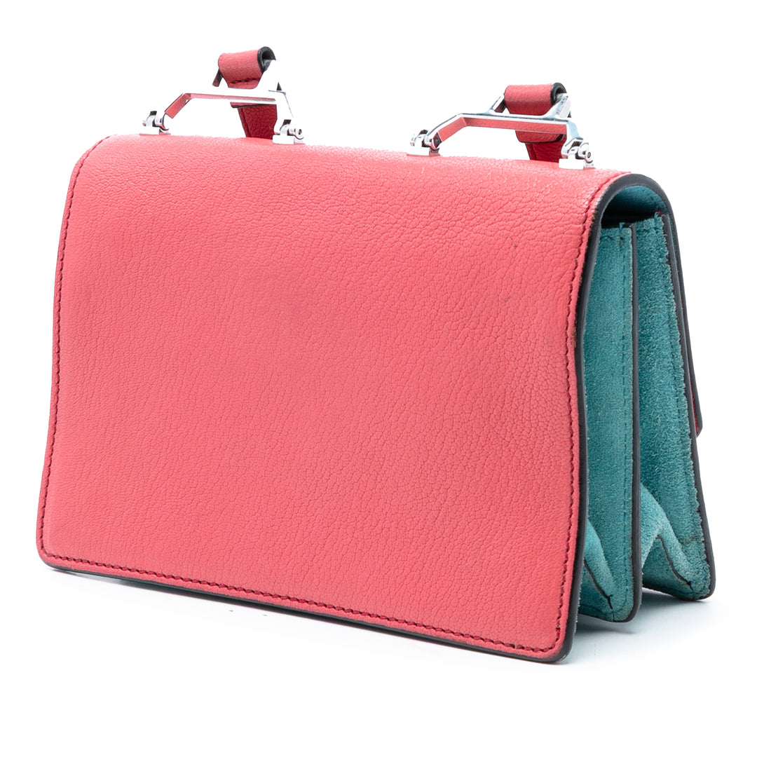 Miu Miu Madras Miu Logo Sac Cuir de chèvre