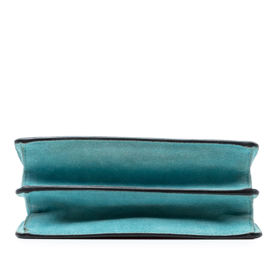 Miu Miu Madras Miu Logo Sac Cuir de chèvre