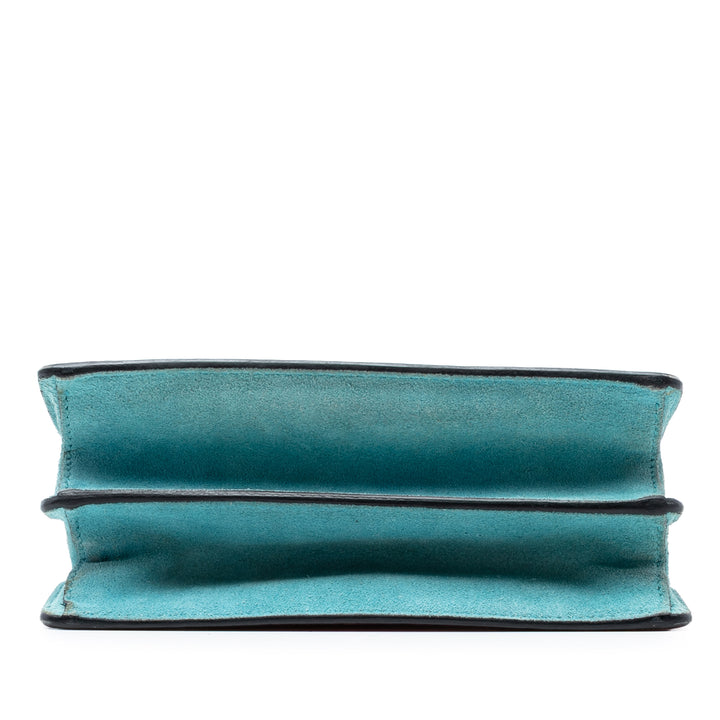 Miu Miu Madras Miu Logo Sac Cuir de chèvre