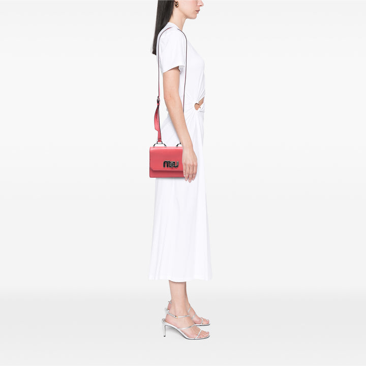 Miu Miu Madras Miu Logo Sac Cuir de chèvre