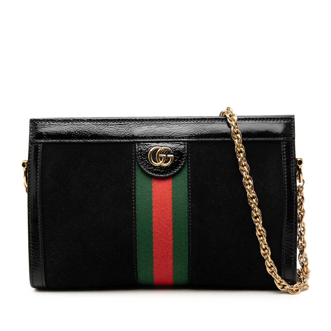 Gucci Sac bandoulière Web Ophidia Chaîne Petit Noir – vue principale – GABY PARIS