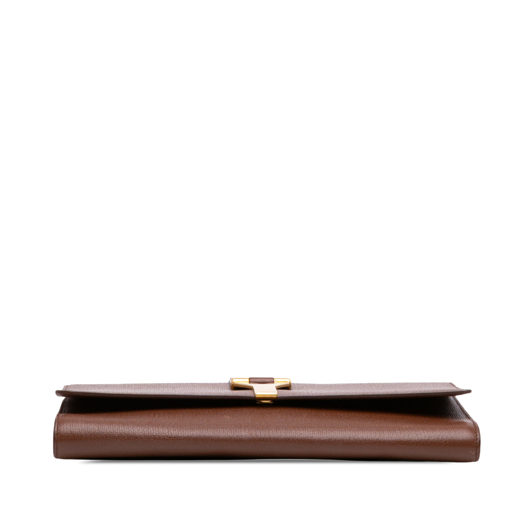 Texturé Chyc Ligne Pochette Marron