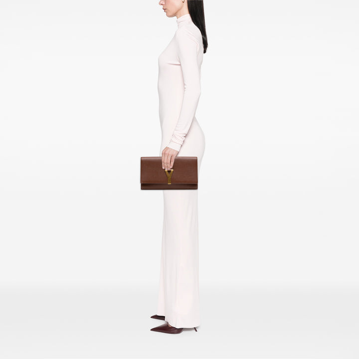Texturé Chyc Ligne Pochette Marron