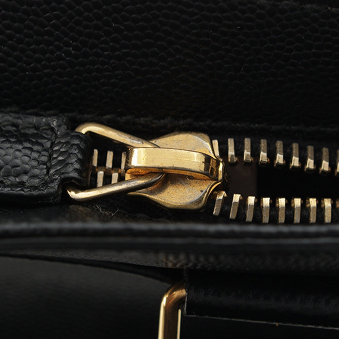 Grain De Poudre Plat Sac Noir