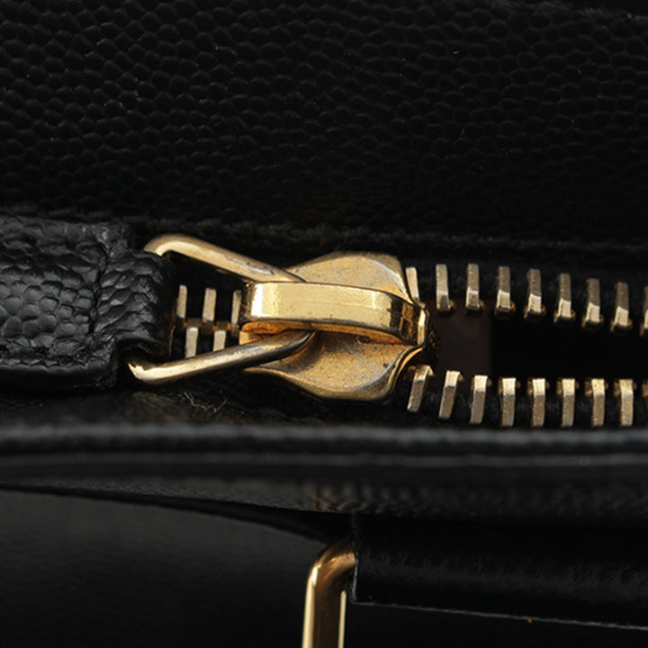Grain De Poudre Plat Sac Noir