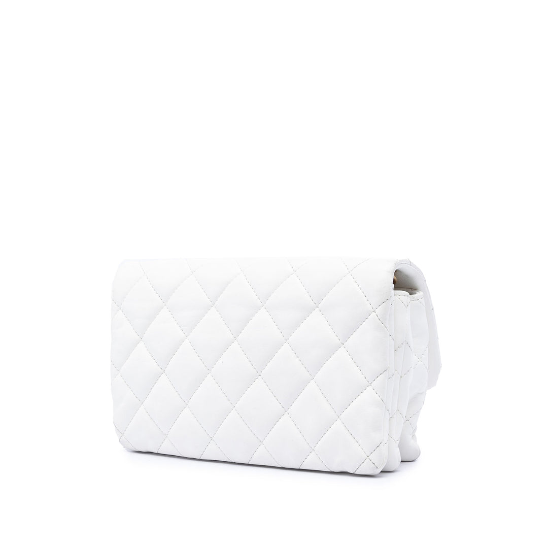 Chanel Small Matelassé Cuir d’agneau Pillow Crush à rabat