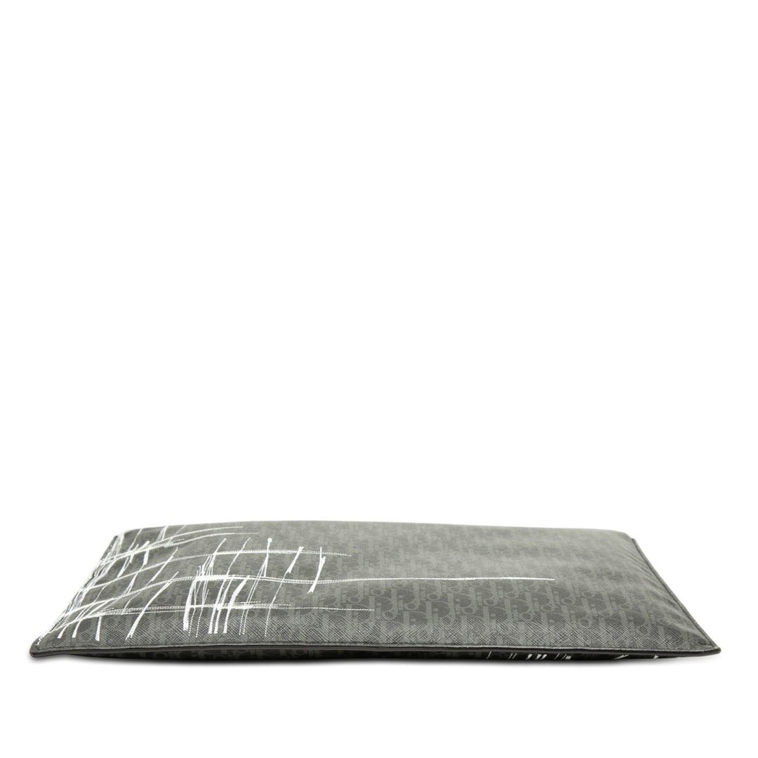 Dior Homme Printed Diorissimo Coated Toile Zip Pochette