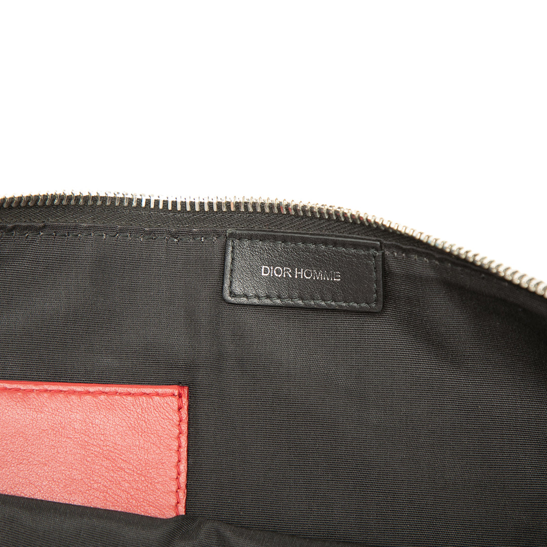 Dior Homme Printed Diorissimo Coated Toile Zip Pochette