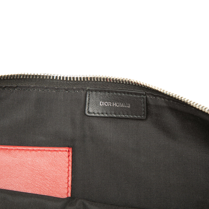 Dior Homme Printed Diorissimo Coated Toile Zip Pochette