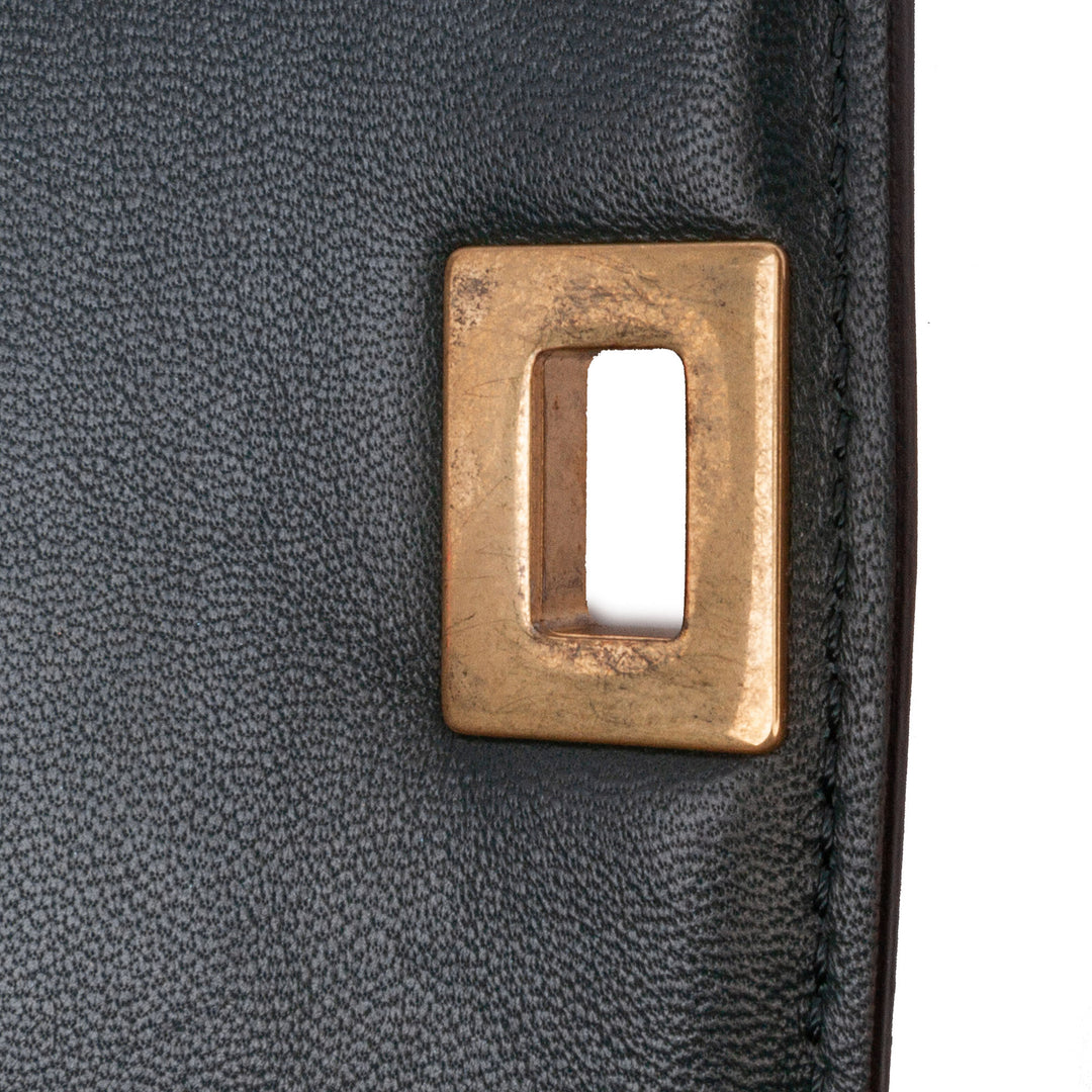 Small Calfskin Classic Box Green - Gaby Paris