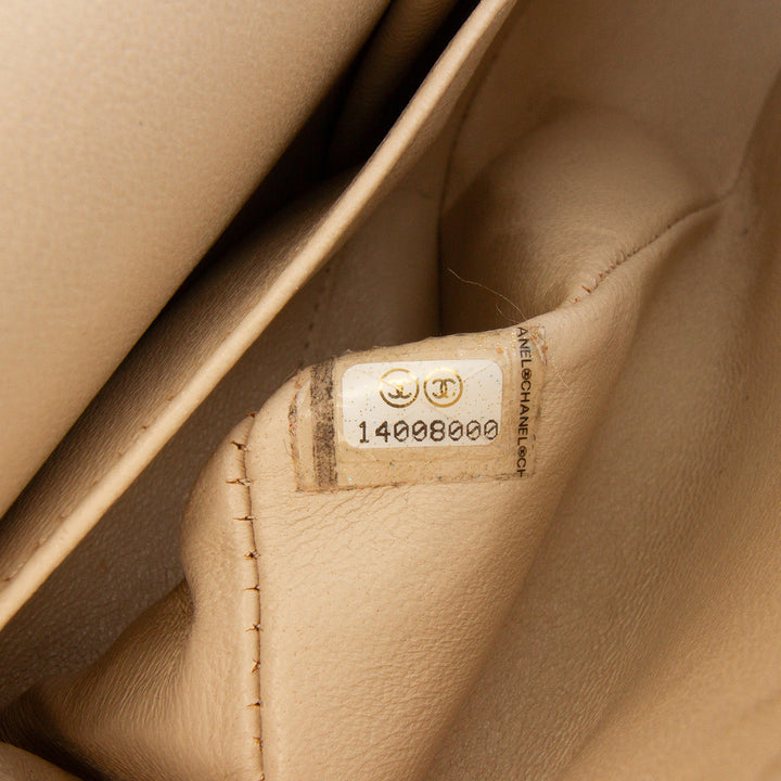 Medium Classic Lambskin Double Flap Brown - Gaby Paris