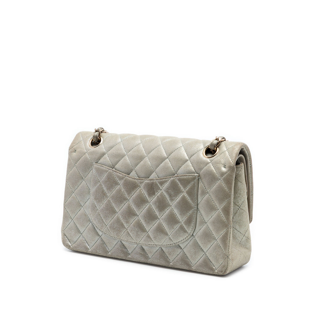 Chanel Medium Classic Iridescent Cuir d’agneau Double rabat