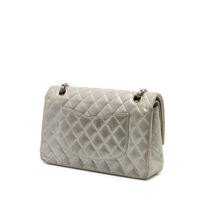 Chanel Medium Classic Iridescent Cuir d’agneau Double rabat