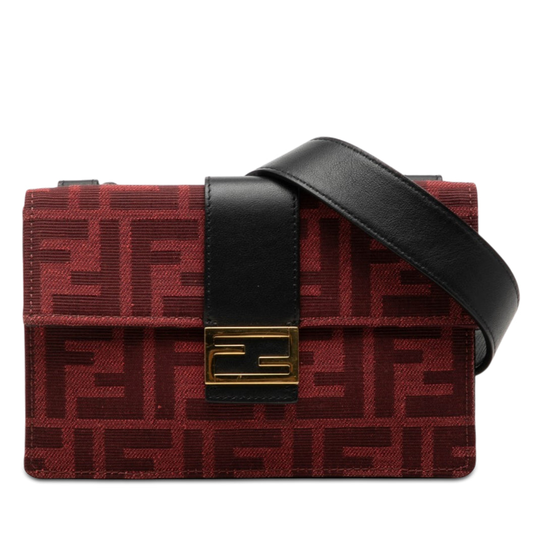 Fendi Zucca Toile Convertible Baguette Pochette