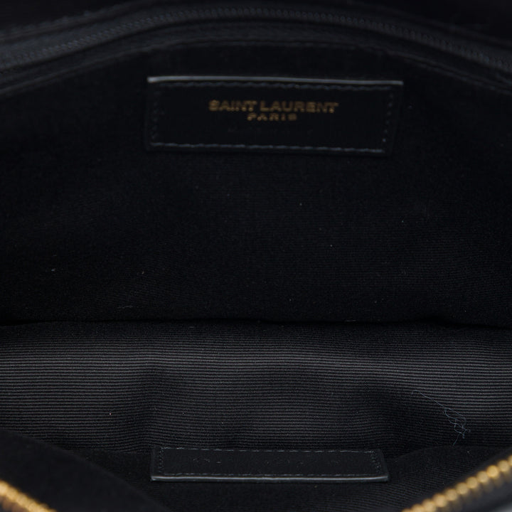 Saint Laurent Small Padded Cuir d'agneau Monogram Calypso Cosmetic Pochette