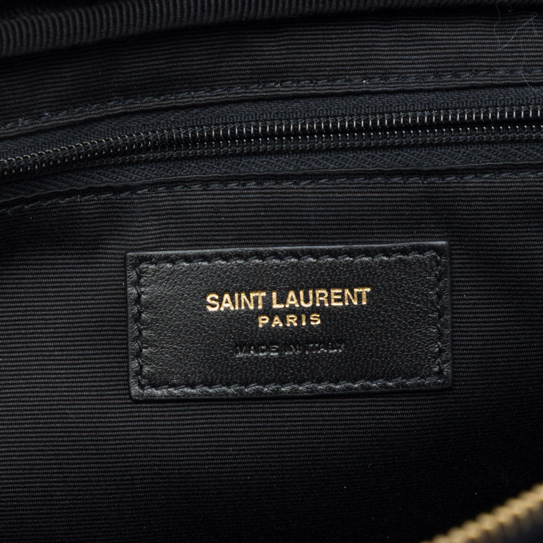 Saint Laurent Small Padded Cuir d'agneau Monogram Calypso Cosmetic Pochette