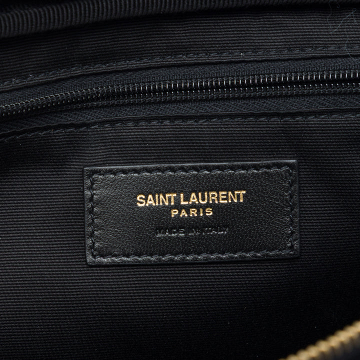Saint Laurent Small Padded Cuir d'agneau Monogram Calypso Cosmetic Pochette