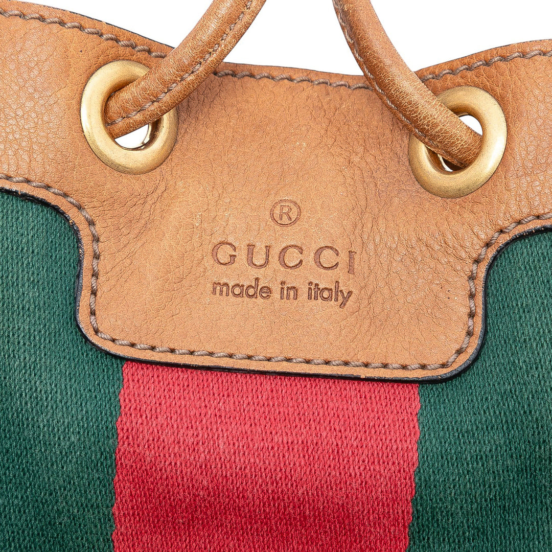 Gucci GG Toile Web Rania Drawstring Hobo