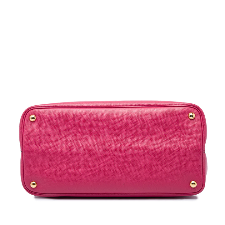 Prada Sac à main Double Saffiano Moyen Rose – vue 3 – GABY PARIS