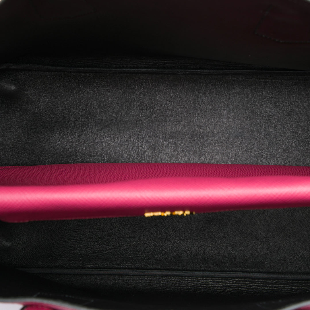 Prada Sac à main Double Saffiano Moyen Rose – vue 4 – GABY PARIS