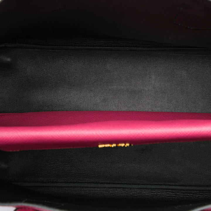 Prada Sac à main Double Saffiano Moyen Rose – vue 4 – GABY PARIS