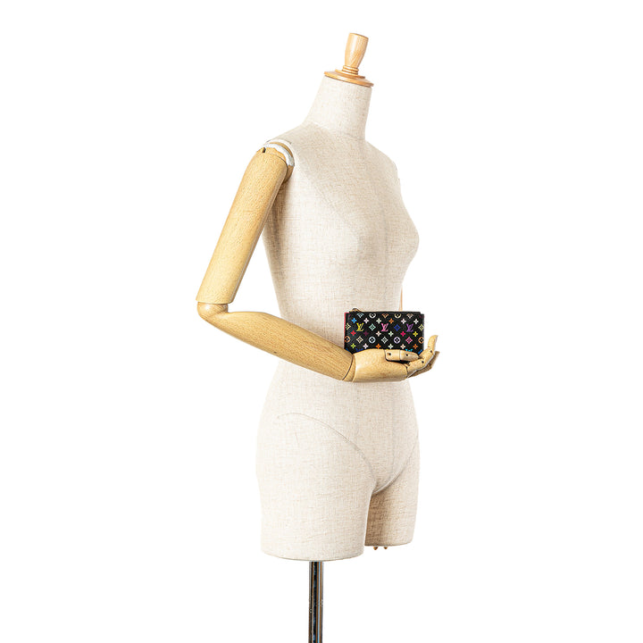 Monogram Multicolore Pochette Cles Black - Gaby Paris