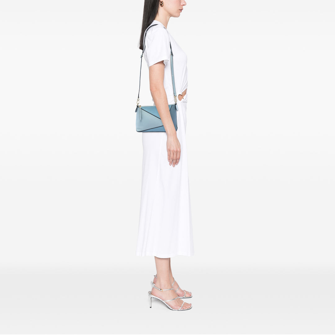 LOEWE Mini Tricolor Cuir de veau Puzzle Sac porté croisé