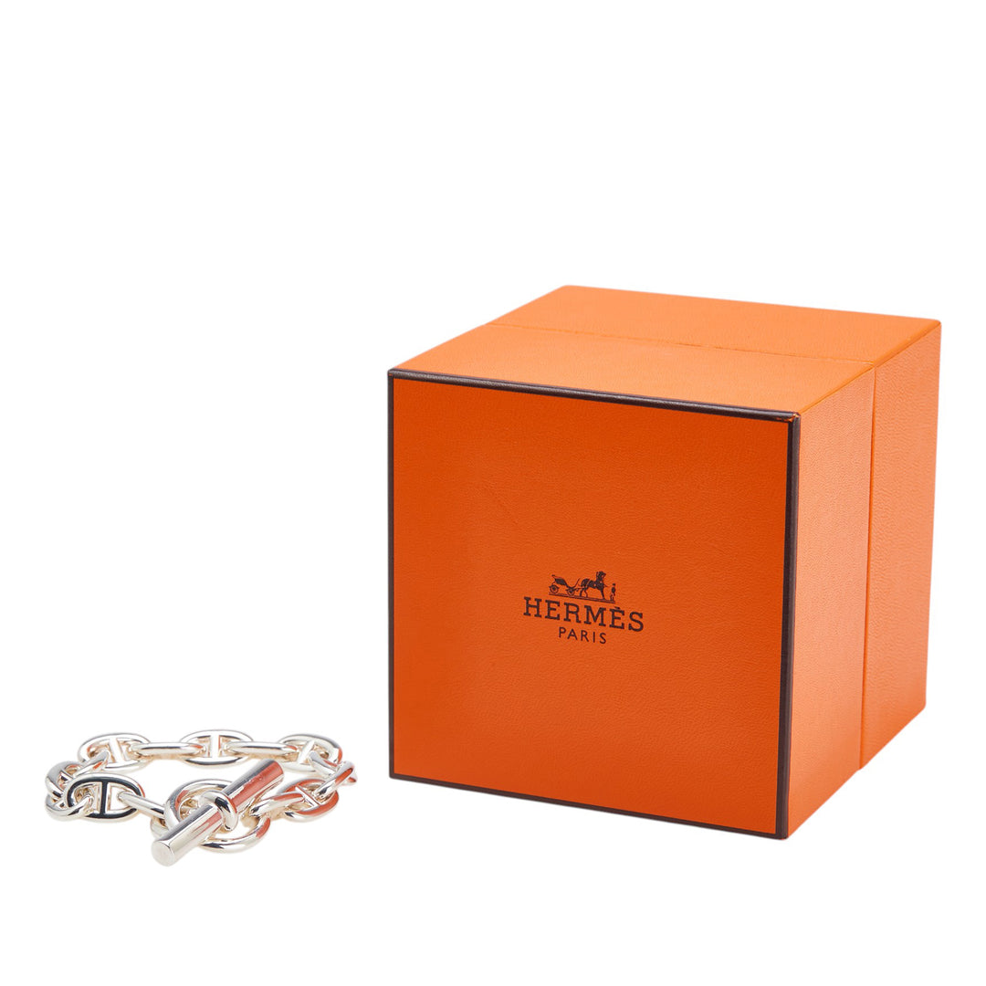 Hermès Medium Sterling Argenté Chain D'Ancre Bracelet Argenté