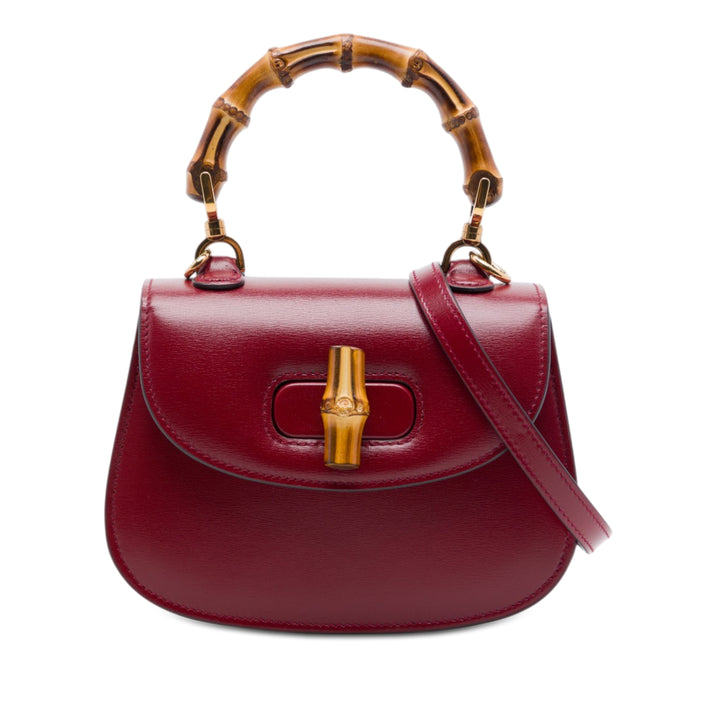 Gucci Mini Cuir de veau 1947 Bamboo sac à anse supérieure