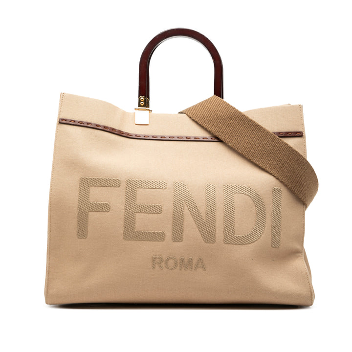 Fendi Medium Toile Sunshine Shopper Cabas