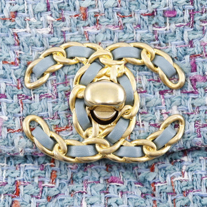 Chanel Sac à main 19 à rabat Tweed Moyen Bleu – vue 12 – GABY PARIS